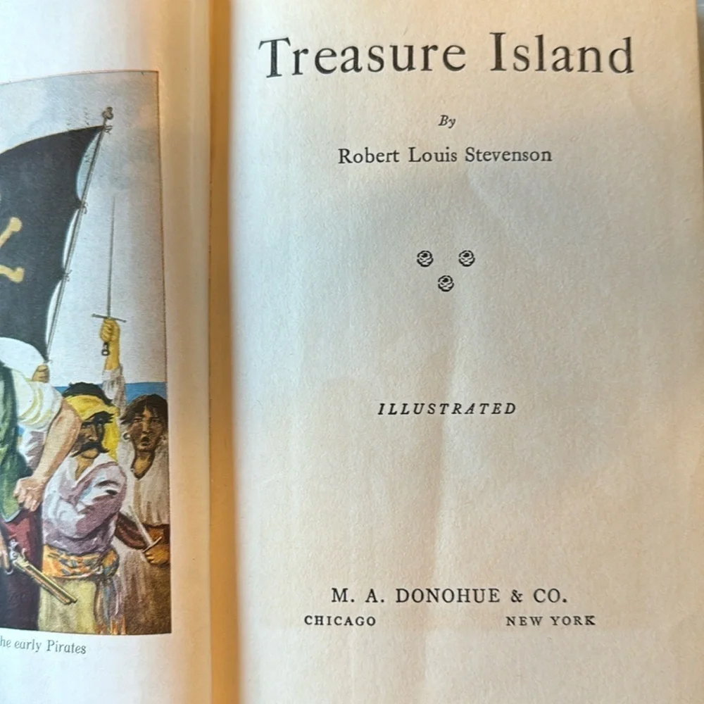 VINTAGE Treasure Island Children’s Hardback Book